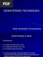 Mine Dewatering Techniques and Systems | PDF | Aquifer | Groundwater