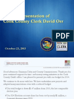 David Orr, Cook County Clerk, 2014 Budget Presentation