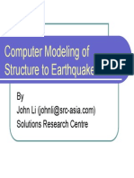 Computer Modeling of Structure To Earthquake Load PDF