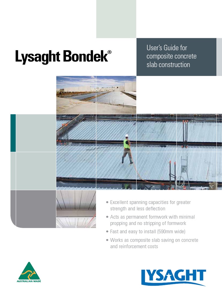 BondekUserGuideJune2012 PDF | PDF | Framing (Construction) | Concrete