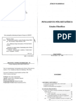 HABERMAS, J. Pensamento Pós-Metafísico - Estudos Filosóficos PDF