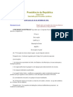 Lei Federal n° 8.245 de 18.10.91 - Locação de Imoveis Urbanos