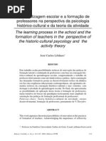 LIBÂNEO Aprendizagem escolar e form profs.