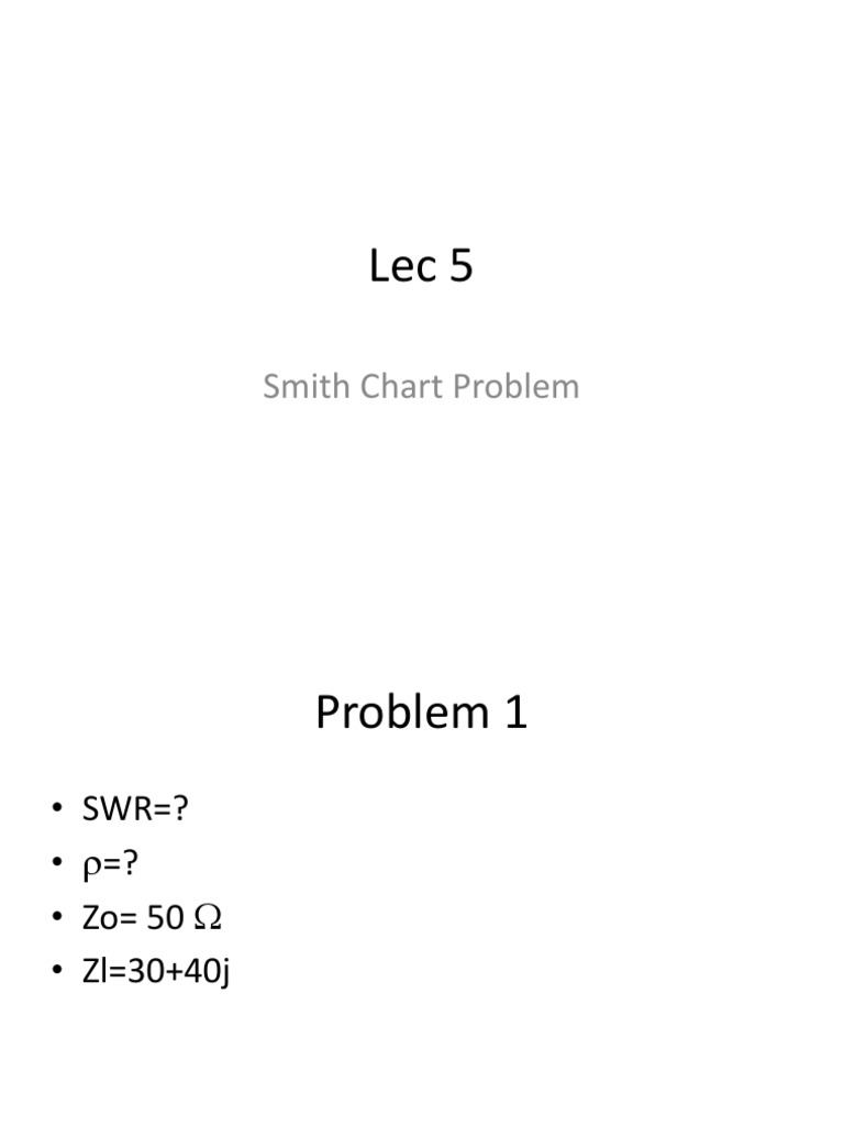Smith Chart Problems and Solutions | PDF