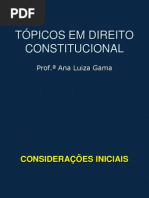 TÓPICOS DE DIREITO CONSTITUCIONAL