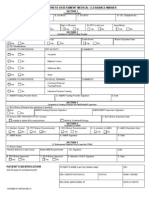 Physical fitness medical form