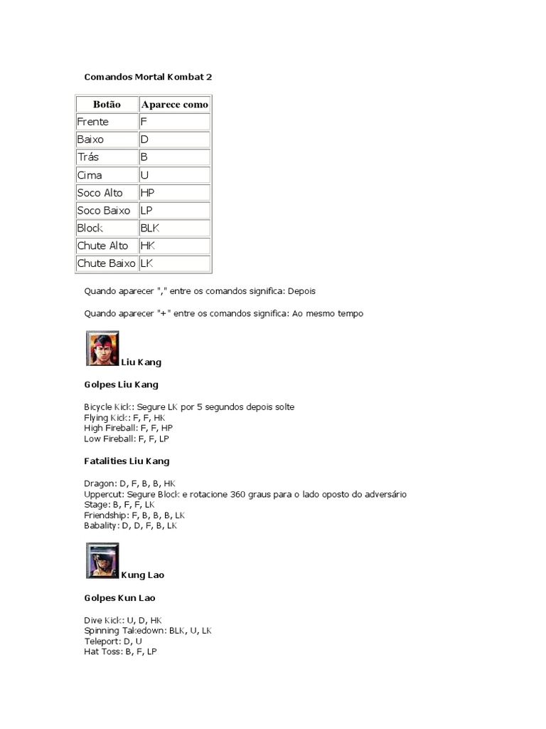 Mortal Kombat 9 - Todos os golpes especiais, Fatality, Babality e