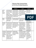 Playing Instrument Orff Rubric