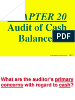 Audit of Cash Balnaces