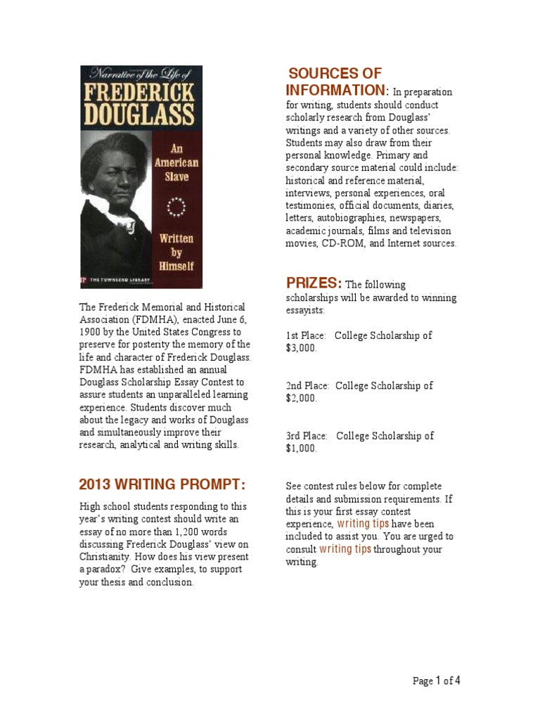 thesis of frederick douglass