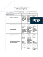 Rbrica para Evaluar Confeccin de Maqueta