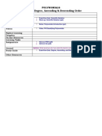 4  degree ascending  descending order module