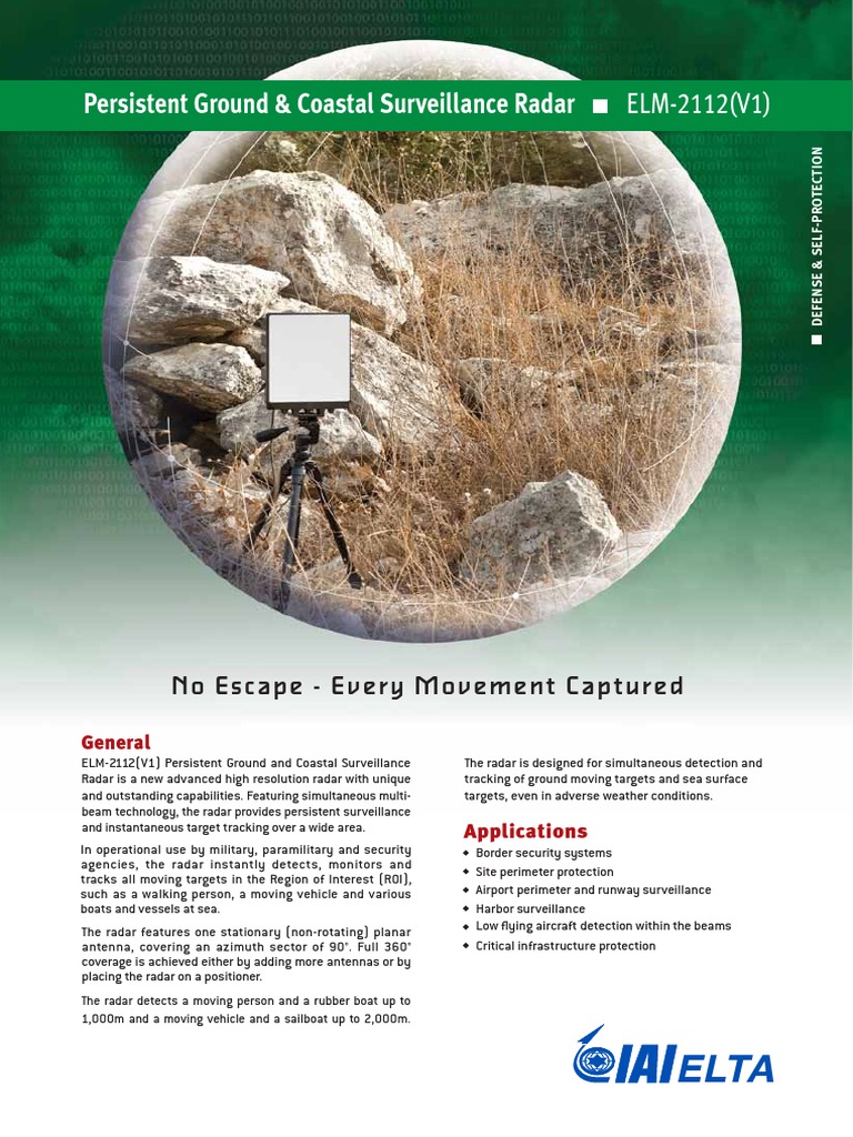 Persistent Ground & Coastal Surveillance Radar ELM2112 (V1) Radar