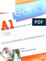 Echo A1 Cahier Personnel D'apprentissage