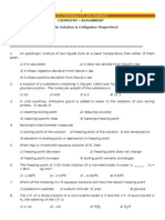 Dilute Solution & Colligative Properties-Assignment