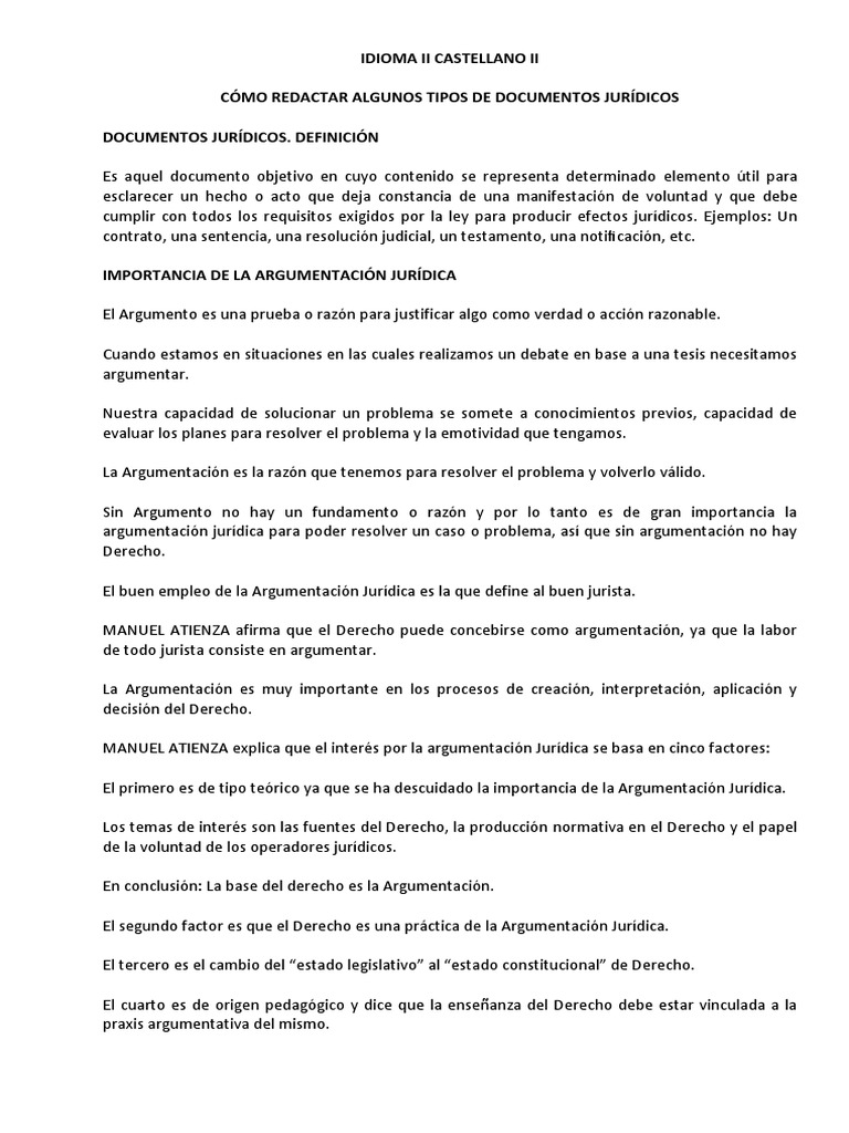 CÓMO REDACTAR ALGUNOS TIPOS DE DOCUMENTOS JURÍDICOS