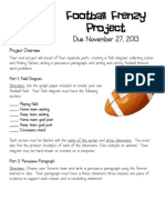 Football Frenzy Project Packet