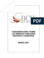 BCH Consideraciones Remesas Familiares Marzo 2007