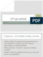 2nd Quarter Bellwork Notes