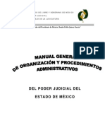 25 Manual General Organizacion Procedimientos Administrativos Poder Judicial Estado Mexico