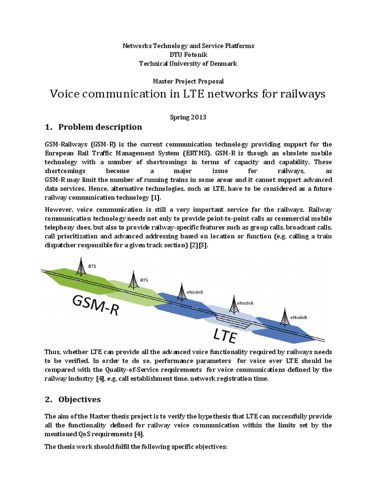 Voice Communication in Lte Networks For Railways PDF Lte
