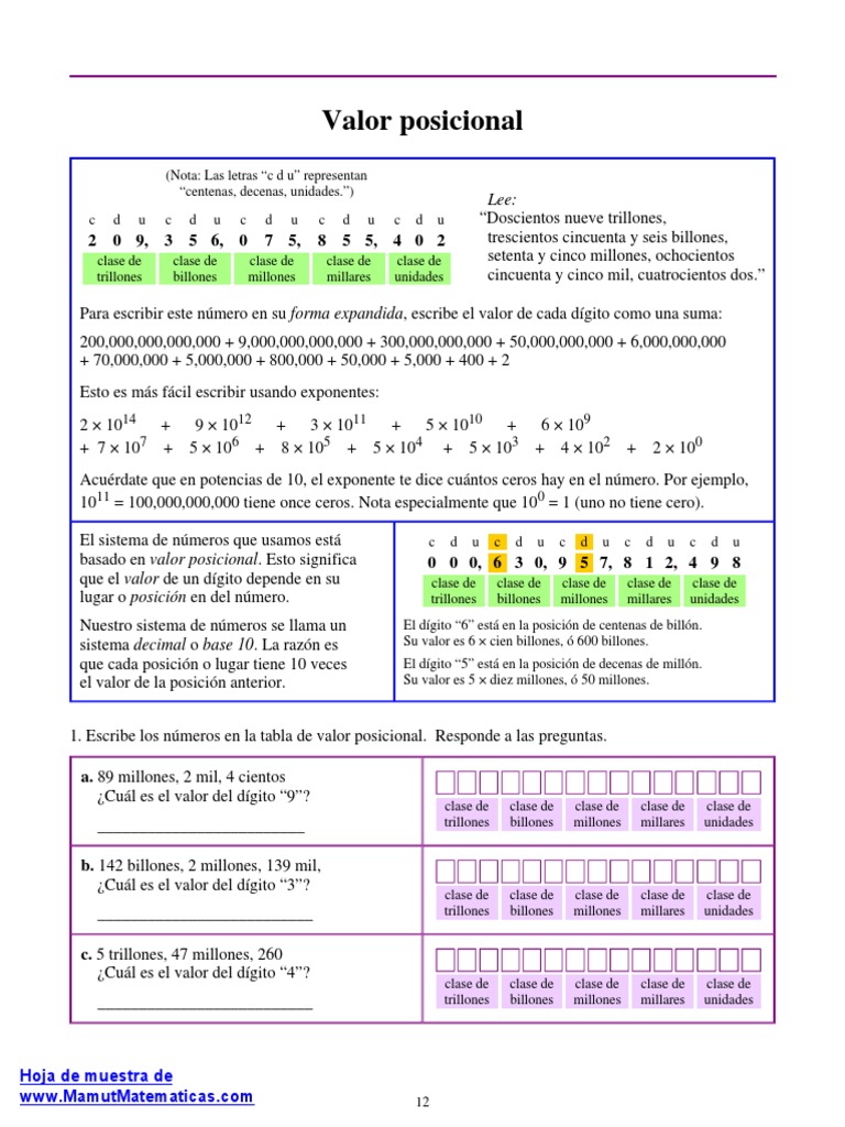 Actividad Encontrando el valor posicional, image size:768x1024