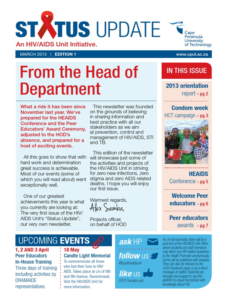 hiv_newsletter_1.pdf | Sexually Transmitted Infection | Sexually ...