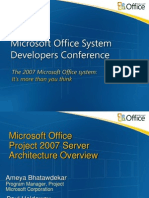 Session E3 Microsoft Office Project Server 2007 Architecture