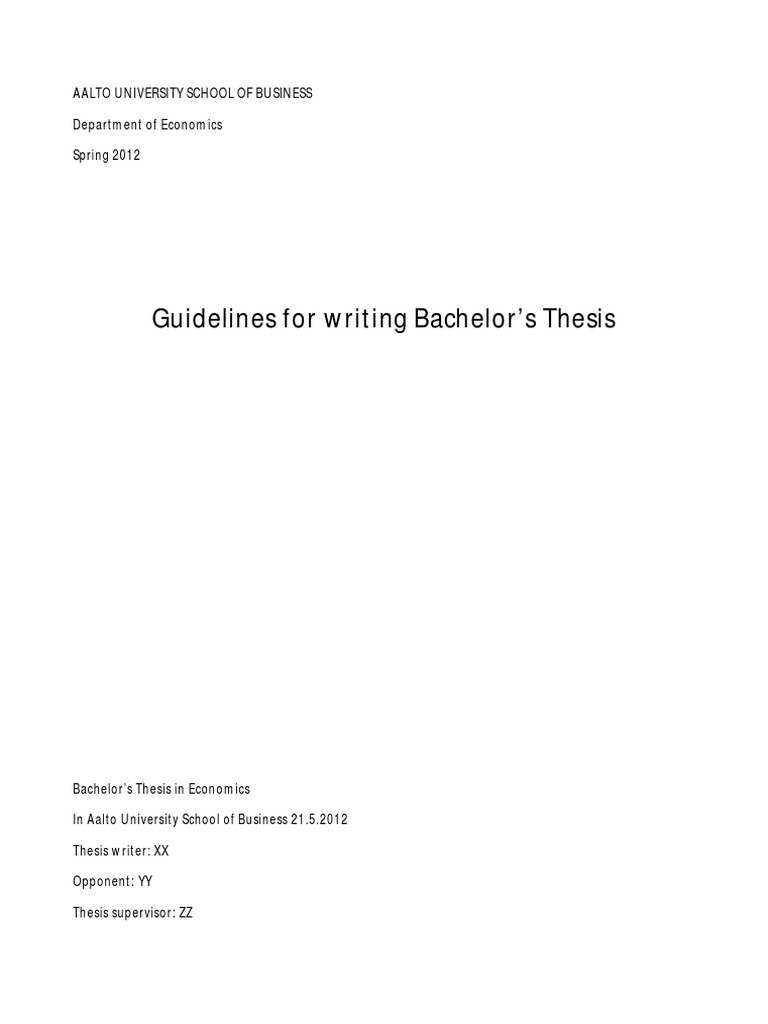 useful phrases bachelor thesis