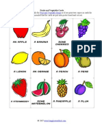Fruits Vegetables Cards