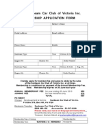 Sunbeam Car Club of Victoria Inc. Membership Application Form