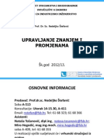 Upravljanje Znanjem I Promjenama PDF