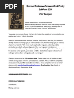 Download Seeds of Resistance POETRY SUBform 2014 Wild Tongue  by Seeds of Resistance  SN180890543 doc pdf