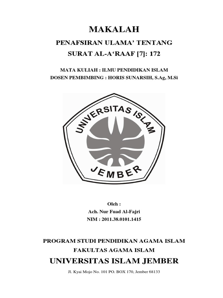 Penafsiran Ulama Tentang Surat Al Araaf Ayat 172 Penafsiran Ulama Tentang Surat Al Araaf Ayat 172