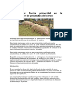 Alimentacion. Factor Primordial en La Diferenciacion de Productos Del Cerdo