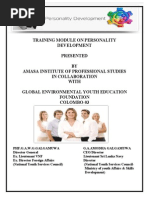 Download TRAINING MODULE ON PERSONALITYDEVELOPMENT by Haris Palpola SN180904378 doc pdf