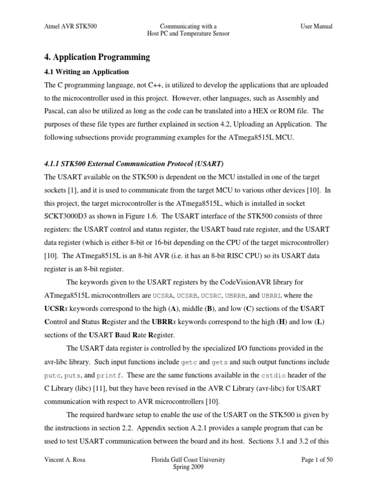 Programming an ATmega8515L Microcontroller on an Atmel AVR STK500 ...