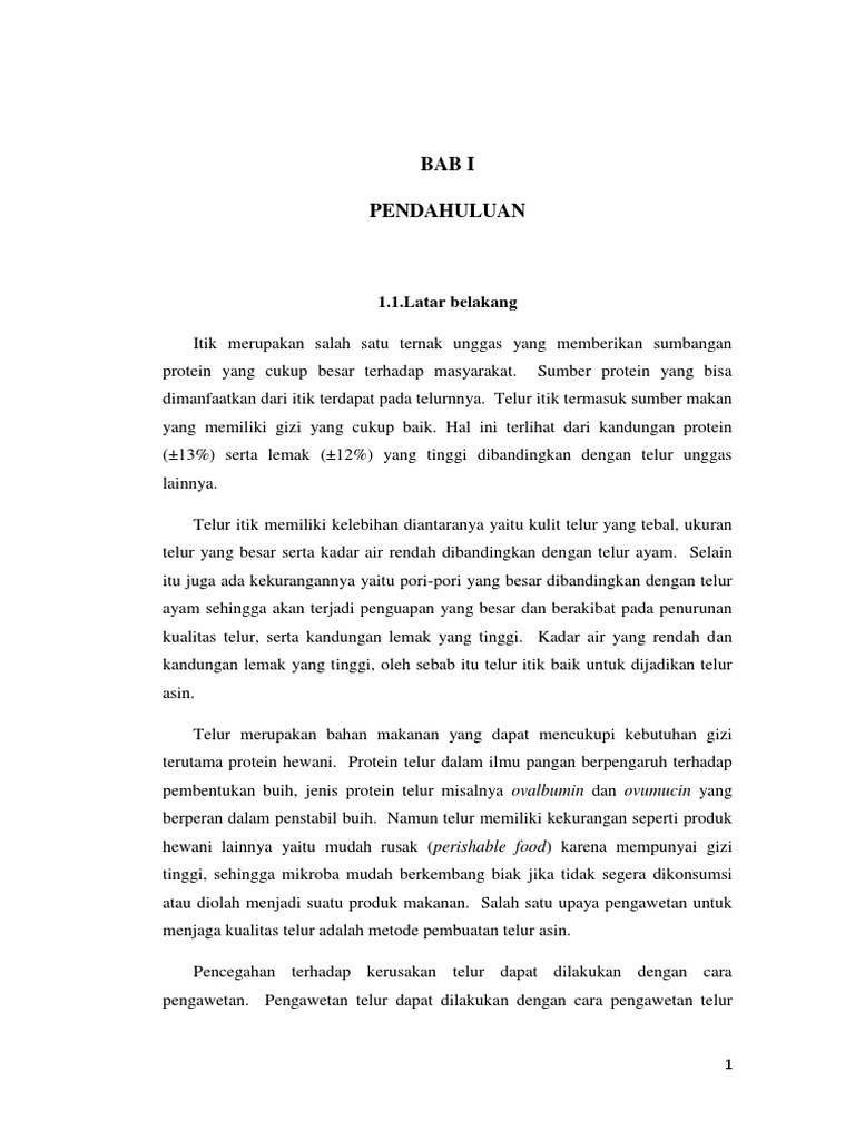 Makalah Pengawetan Telur Asin