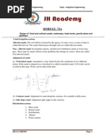 Module-72A: Design Of: Lined and Unlined Canals, Waterways, Head Works, Gravity Dams and Spillways