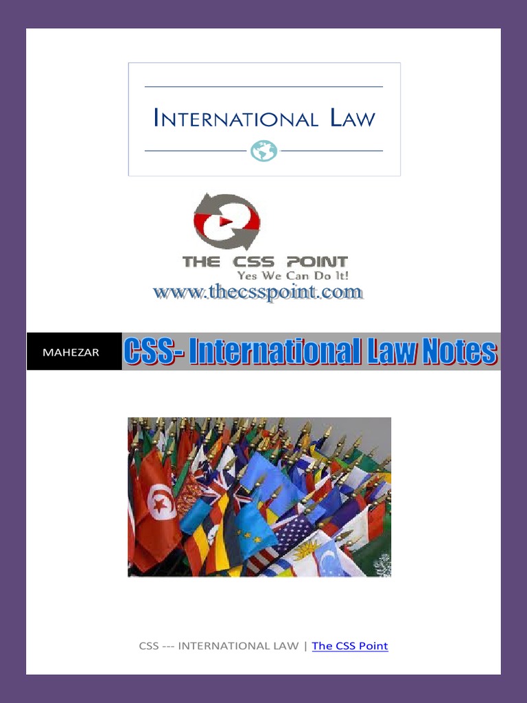 International Law Notes Public International Law Sovereign State