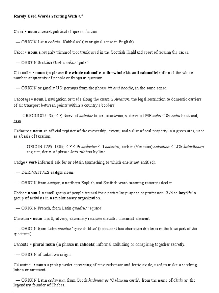 Rarely Used Words Starting With C Question Integrity