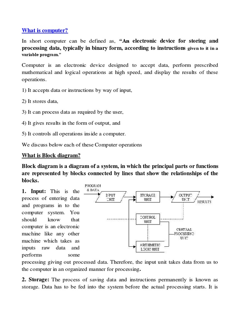 Notes On Computer PDF | PDF | Operating System | Graphical User Interfaces