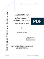 Középszintű Matek Érettségi 08majfel PDF