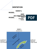 Presentation ON: KANO's Model AND Ad Exposure Model of David