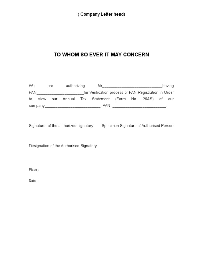 Authorization for PAN Verification | PDF | Finance & Money Management