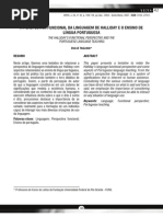 A PERSPECTIVA FUNCIONAL DA LINGUAGEM DE HALLIDAY E O ENSINO DE LÍNGUA PORTUGUESA
