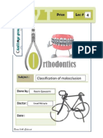 Classification of Malocclusion