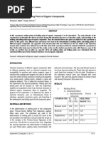 Melting Point and Boiling Point of Organic Compounds