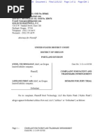 Steel Technology v. Lifeline First Aid - Complaint