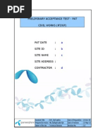 Preliminary Acceptance Test - Pat Civil Works (RT/GF)